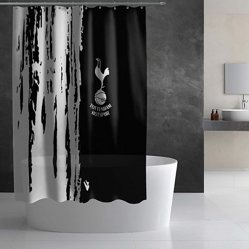 Шторка для ванной Tottenham Hotspur белые краски / 3D-принт – фото 2
