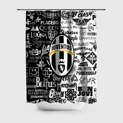 Шторка для душа Juventus рок музыка, цвет: 3D-принт
