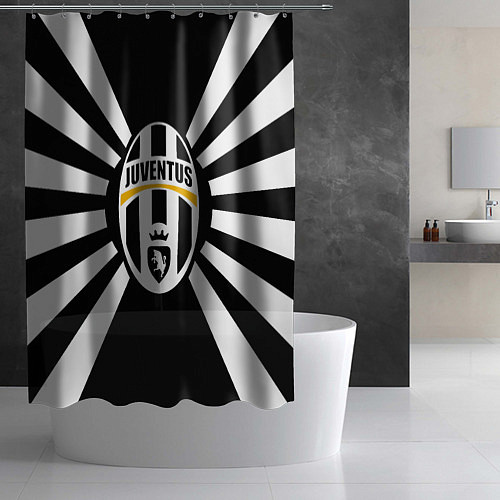 Шторка для ванной Ювентус линии / 3D-принт – фото 2
