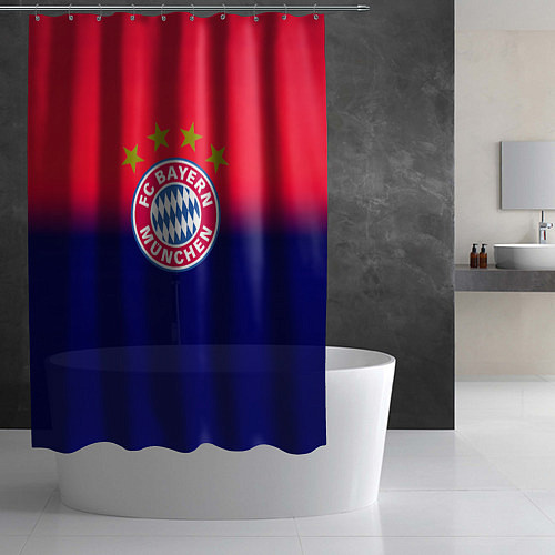 Шторка для ванной Бавария Мюнхен градиент / 3D-принт – фото 2