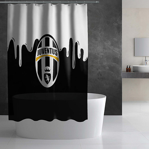 Шторка для ванной Juventus капли красок / 3D-принт – фото 2