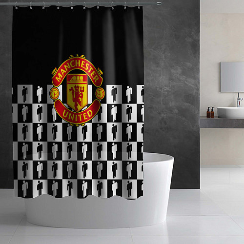 Шторка для ванной Манчестер Юнайтед люди паттерн / 3D-принт – фото 2