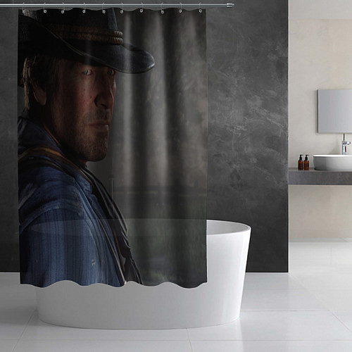 Шторка для ванной Артур Морган / 3D-принт – фото 2
