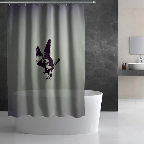 Шторка для ванной Атакующий ястреб / 3D-принт – фото 2