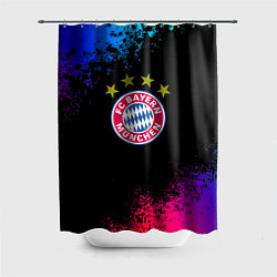 Шторка для душа Бавария Мюнхен краски неон градиент, цвет: 3D-принт
