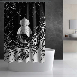 Шторка для душа Реал Мадрид краски текстура, цвет: 3D-принт — фото 2