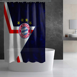 Шторка для душа Бавария звезды геометрия, цвет: 3D-принт — фото 2