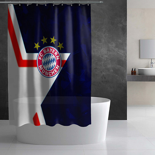 Шторка для ванной Бавария звезды геометрия / 3D-принт – фото 2