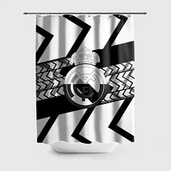 Шторка для душа Реал Мадрид краски полосы, цвет: 3D-принт