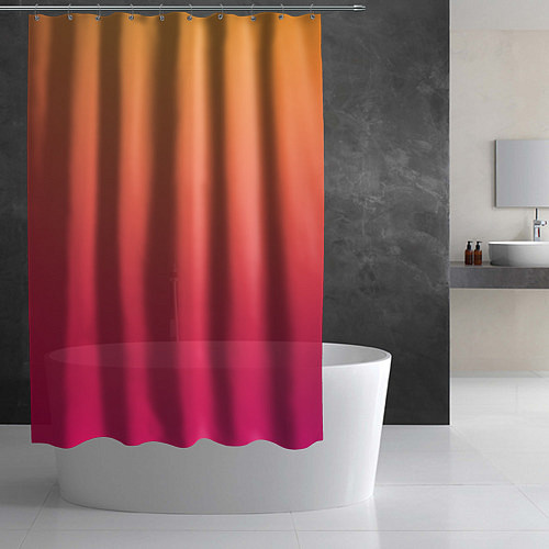 Шторка для ванной Color orange pink / 3D-принт – фото 2