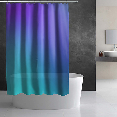 Шторка для ванной Color multi-colored gradient / 3D-принт – фото 2