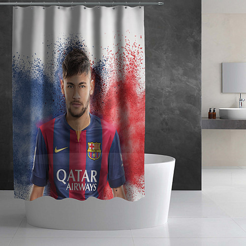 Шторка для ванной Neymar FCB / 3D-принт – фото 2
