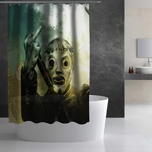 Шторка для ванной Slipknot / 3D-принт – фото 2