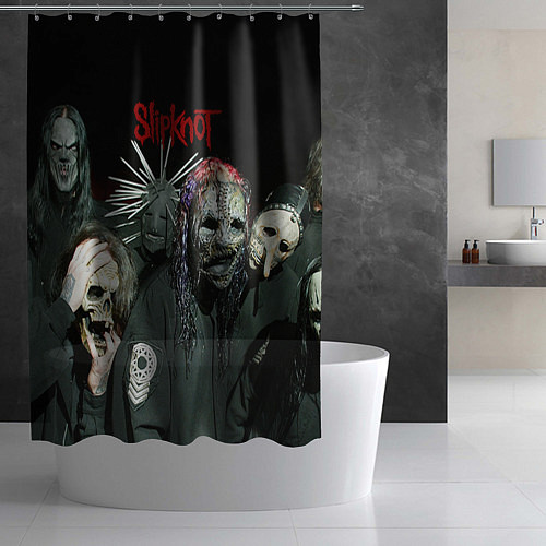 Шторка для ванной Slipknot / 3D-принт – фото 2