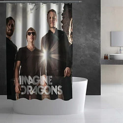 Шторка для душа Imagine Dragons, цвет: 3D-принт — фото 2