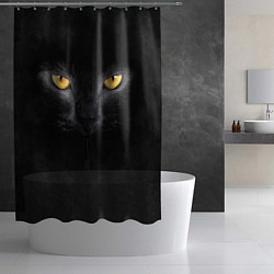 Шторка для душа Черная кошка, цвет: 3D-принт — фото 2