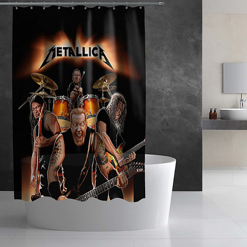 Шторка для ванной Metallica Band / 3D-принт – фото 2