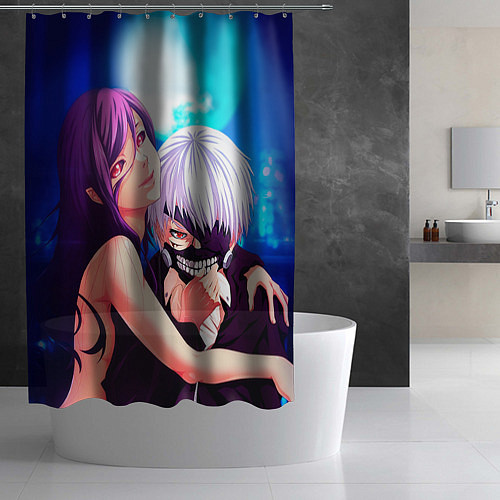 Шторка для ванной Токийский Гуль / 3D-принт – фото 2
