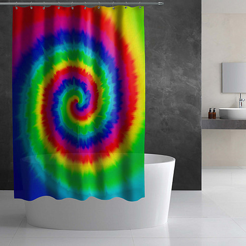 Шторка для ванной Tie dye / 3D-принт – фото 2