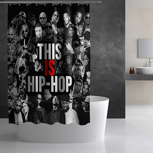 Шторка для ванной This is hip-hop / 3D-принт – фото 2