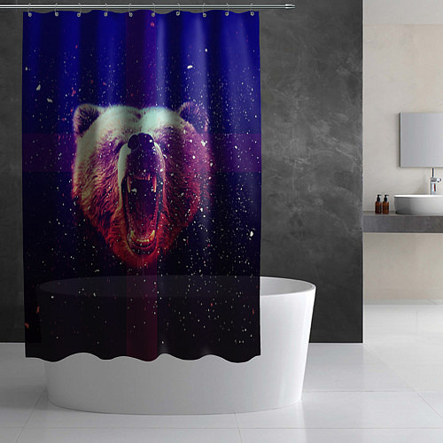 Шторка для ванной Roar Bear / 3D-принт – фото 2