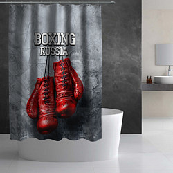 Шторка для душа Boxing Russia, цвет: 3D-принт — фото 2