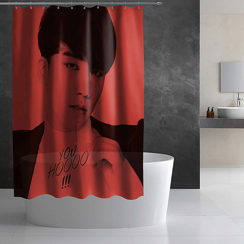 Шторка для ванной Big bang: You Hoooo / 3D-принт – фото 2