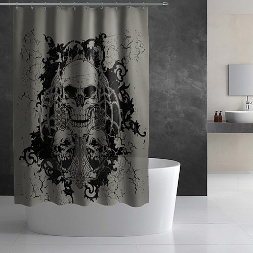 Шторка для ванной Skulls / 3D-принт – фото 2