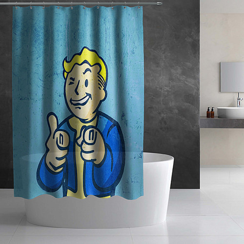 Шторка для ванной Fallout: It's okey / 3D-принт – фото 2