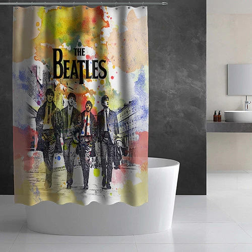 Шторка для ванной The Beatles: Colour Spray / 3D-принт – фото 2