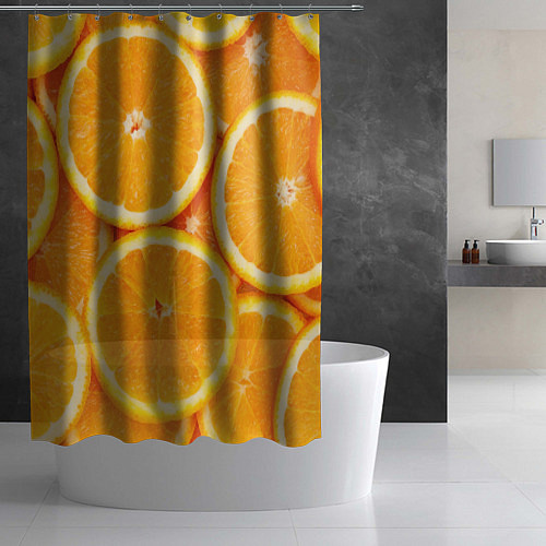 Шторка для ванной Апельсинчик / 3D-принт – фото 2
