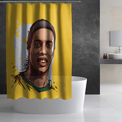 Шторка для душа Ronaldinho Art цвета 3D-принт — фото 2