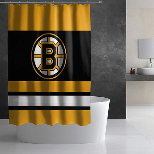 Шторка для ванной Boston Bruins / 3D-принт – фото 2