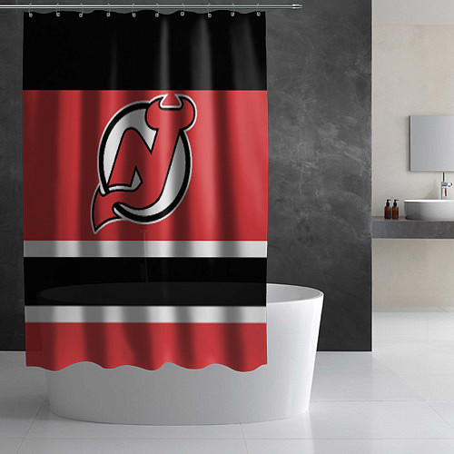 Шторка для ванной New Jersey Devils / 3D-принт – фото 2