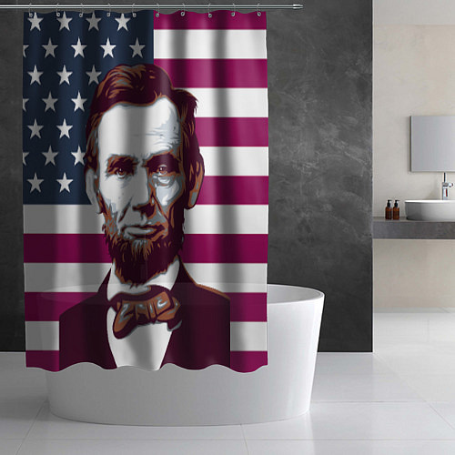 Шторка для ванной Авраам Линкольн / 3D-принт – фото 2