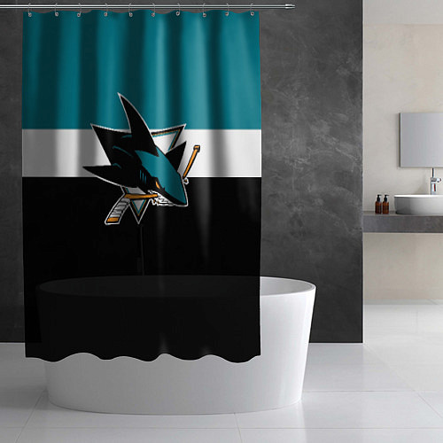 Шторка для ванной San Jose Sharks / 3D-принт – фото 2