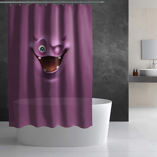Шторка для ванной Пластилиновый смайл / 3D-принт – фото 2