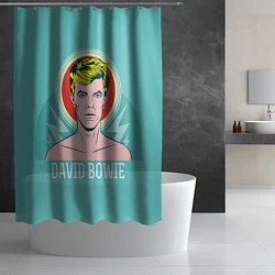 Шторка для душа David Bowie: pop-art, цвет: 3D-принт — фото 2