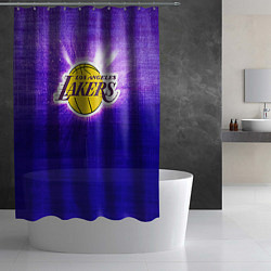 Шторка для душа Los Angeles Lakers, цвет: 3D-принт — фото 2
