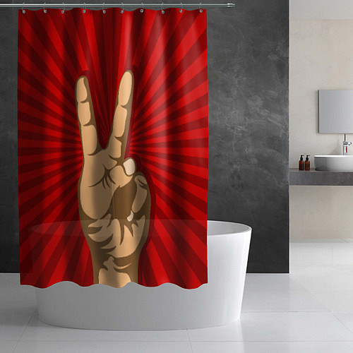 Шторка для ванной Всё Peace DATA / 3D-принт – фото 2