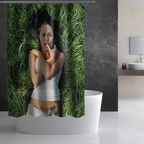 Шторка для ванной Анджелина Джоли / 3D-принт – фото 2