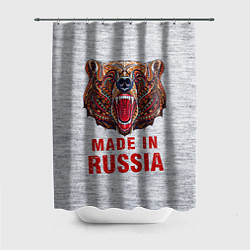 Шторка для душа Bear: Made in Russia, цвет: 3D-принт