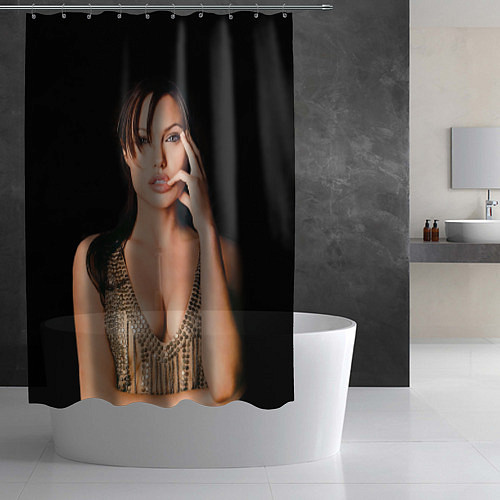 Шторка для ванной Angelina Jolie / 3D-принт – фото 2