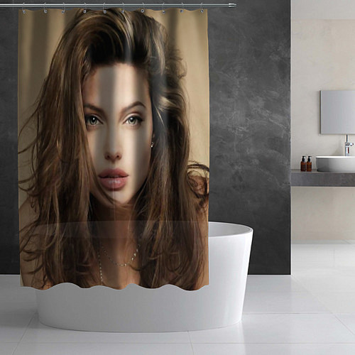 Шторка для ванной Анжелина Джоли / 3D-принт – фото 2