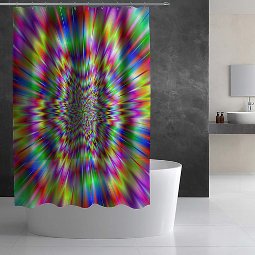 Шторка для ванной Спектральная иллюзия / 3D-принт – фото 2