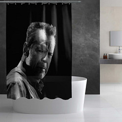Шторка для душа Брюс Уиллис со шрамом, цвет: 3D-принт — фото 2