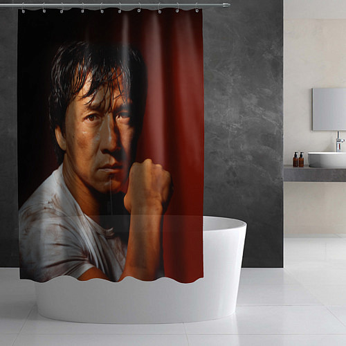 Шторка для ванной Джеки Чан / 3D-принт – фото 2