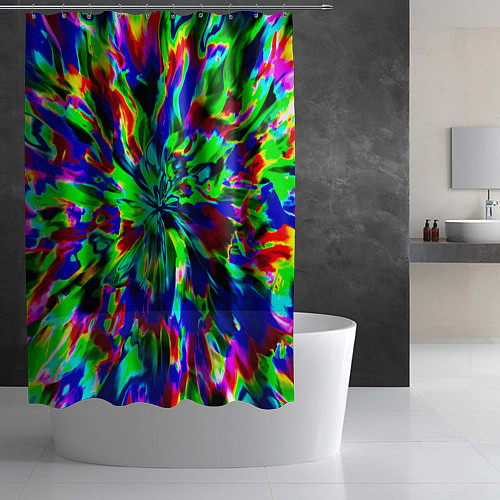 Шторка для ванной Оксид красок / 3D-принт – фото 2