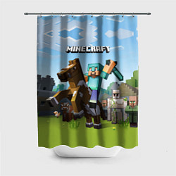 Шторка для душа Minecraft Rider, цвет: 3D-принт