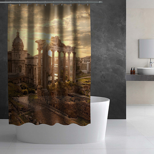 Шторка для ванной Римское солнце / 3D-принт – фото 2